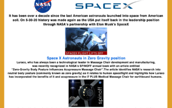 Ghế massage vật lý trị liệu của LURACO được NASA công nhận Zero-Gravity Body Posture Influences Acupressure Massage Chair – Congratulations to NASA and SPACEX