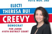 Hảy ủng hộ và bỏ phiếu cho Luật sư Theresa Bùi Creevy, ứng cử viên người Việt duy nhất tại vùng bắc Texas làm thẫm phán đơn vị 416 District Court, Quận Collin