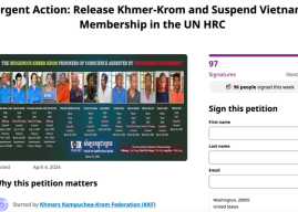 KKF kêu gọi loại Việt Nam khỏi Hội đồng Nhân quyền vì đàn áp người Khmer Krom
